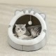 Super Warm Pet House Large warm enclosed cat bed and pet house with cushioned interior and hanging toy