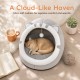 Super Warm Pet House Large warm enclosed cat bed and pet house with cushioned interior and hanging toy
