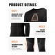 Men's thermal sports underwear set featuring a long-sleeve compression top and thermal leggings with moisture-wicking, breathable fabric designed for winter sports, running, cycling, hiking, training and cold-weather outdoor activities.