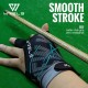 Three finger billiards glove with adjustable wrist strap and smooth low-friction design for pool, snooker and cue sports, providing enhanced cue control and consistent stroke performance
