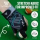 Three finger billiards glove with adjustable wrist strap and smooth low-friction design for pool, snooker and cue sports, providing enhanced cue control and consistent stroke performance