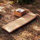 Ultralight inflatable camping sleeping pad with built-in pillow and compact carry bag for backpacking and outdoor travel