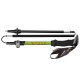 Vipole Fuji foldable trekking poles in green and black extended flat lay