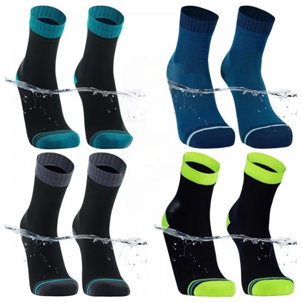 Breathable waterproof outdoor sports socks designed for hiking cycling trekking fishing and wet weather adventures