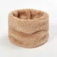 Soft beige faux fur loop neck gaiter for winter warmth comfort and cold weather outdoor protection
