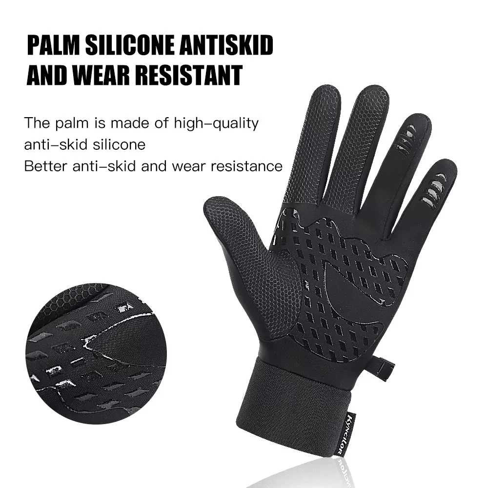 Winter Touchscreen Cycling Gloves – Waterproof Windproof Thermal Gloves Ideal for cycling, running, hiking, commuting, motorcycling, outdoor sports, and cold-weather activities. The thermal construction helps retain heat while maintaining flexibility, comfort, and secure grip in wet, windy, and winter conditions.