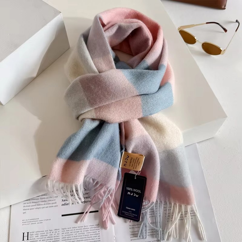 Women’s Winter Plaid Cashmere Feel Scarf Women’s Winter Plaid Cashmere Feel Scarf