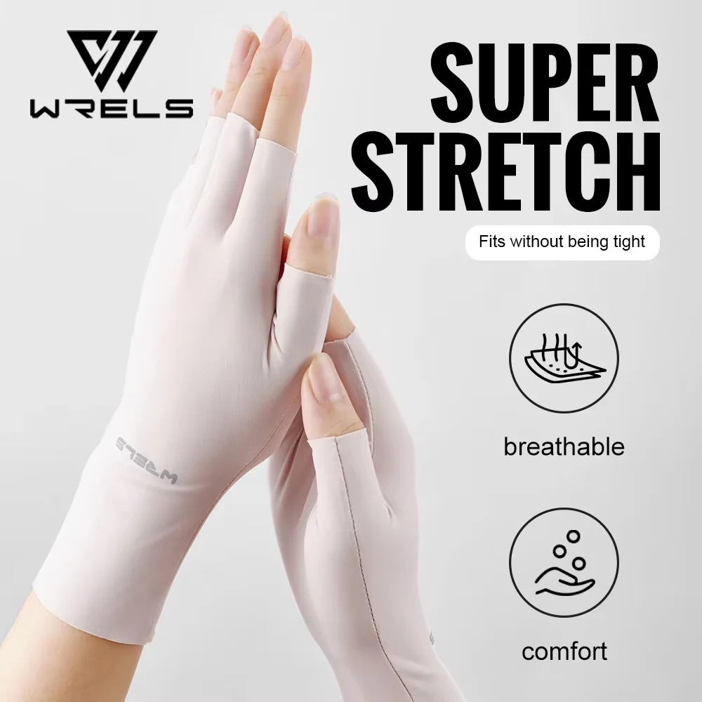 WRELS Fingerless UV Protection Gloves | Breathable Sunblock Gloves ...