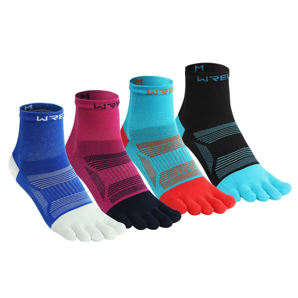 WRELS Five Toe Performance Athletic Socks Multi Colour Pack WRELS five toe performance athletic socks in assorted colours designed for running, gym training, hiking and active sports comfort