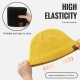 Yellow reflective knitted winter beanie hat with soft stretch fit and multiple color options for men and women