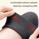 Stretchable knitted knee warmer fabric showing soft elastic comfortable fit without tight restriction for daily wear