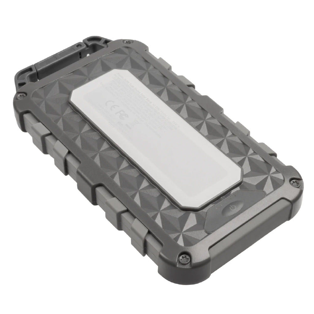 Xtorm Fuel Series 4 solar power bank with 10000mAh battery capacity, integrated solar panel and rugged outdoor design for camping, hiking, travel and emergency device charging on the go