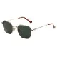Zenottic Fashion Hexagon Polarized Retro Sunglasses Retro hexagon sunglasses with a gold-tone metal frame and polarized green lenses, offering stylish UV protection for everyday wear and outdoor activities.