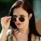 Zenottic Fashion Hexagon Polarized Retro Sunglasses Retro hexagon sunglasses with a gold-tone metal frame and polarized green lenses, offering stylish UV protection for everyday wear and outdoor activities.