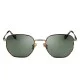 Zenottic Fashion Hexagon Polarized Retro Sunglasses Retro hexagon sunglasses with a gold-tone metal frame and polarized green lenses, offering stylish UV protection for everyday wear and outdoor activities.