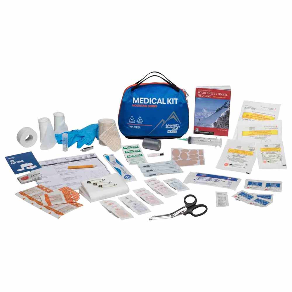 AMK - Mountain Explorer First Aid Kit NZ - Contents Contents laid out of AMK - Mountain Explorer First Aid Kit NZ