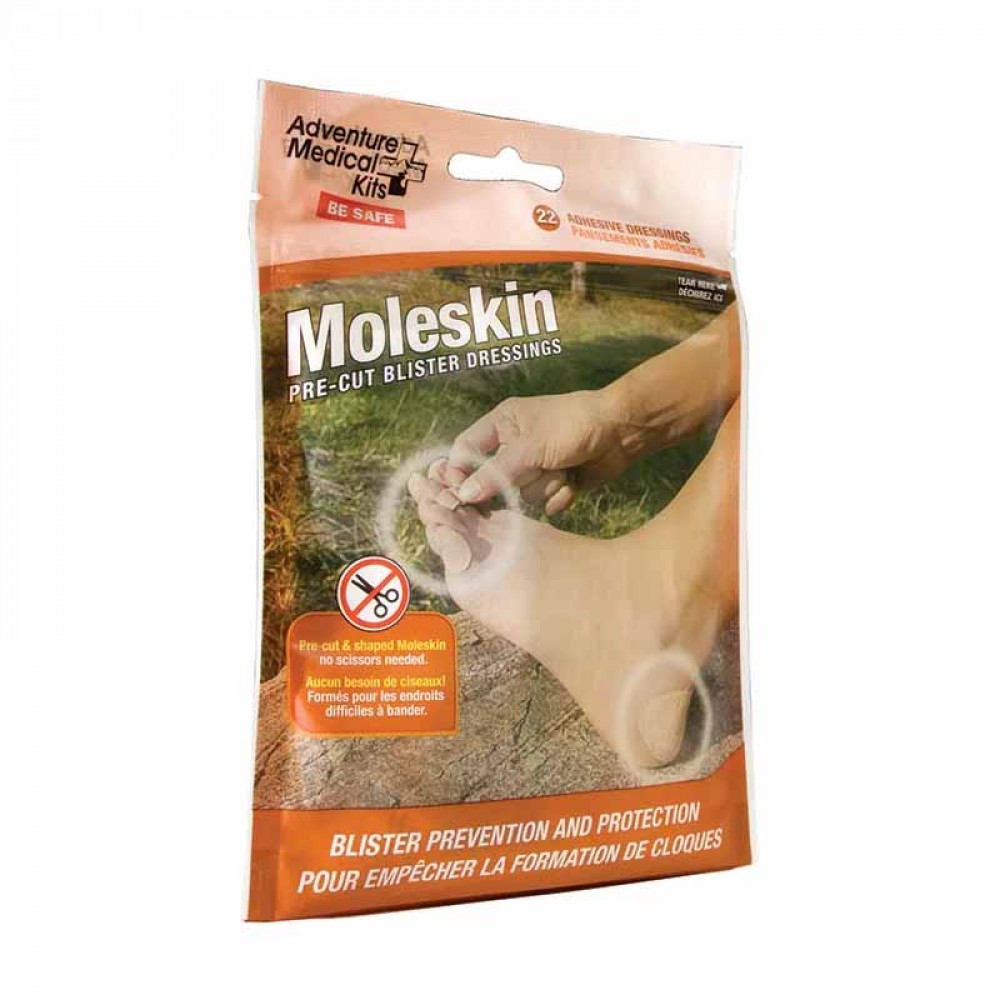 AMK Moleskin Pre-Cut Blister Pads – Friction-Free Hiking Footcare NZ AMK Moleskin Pre-Cut Blister Dressings – Hiking footcare pads NZ