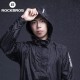 ROCKBROS cycling rain jacket worn by man in heavy rain