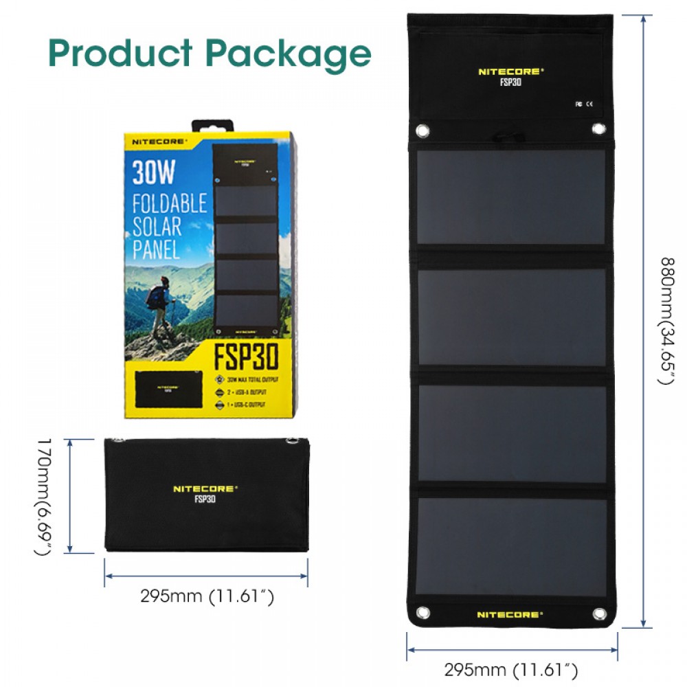 Nitecore FSP30 Solar Panel - Portable and Efficient Solar Charging Solution
