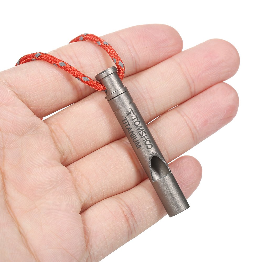 Pack of 2 Titanium Whistles for Emergency and Outdoor Use