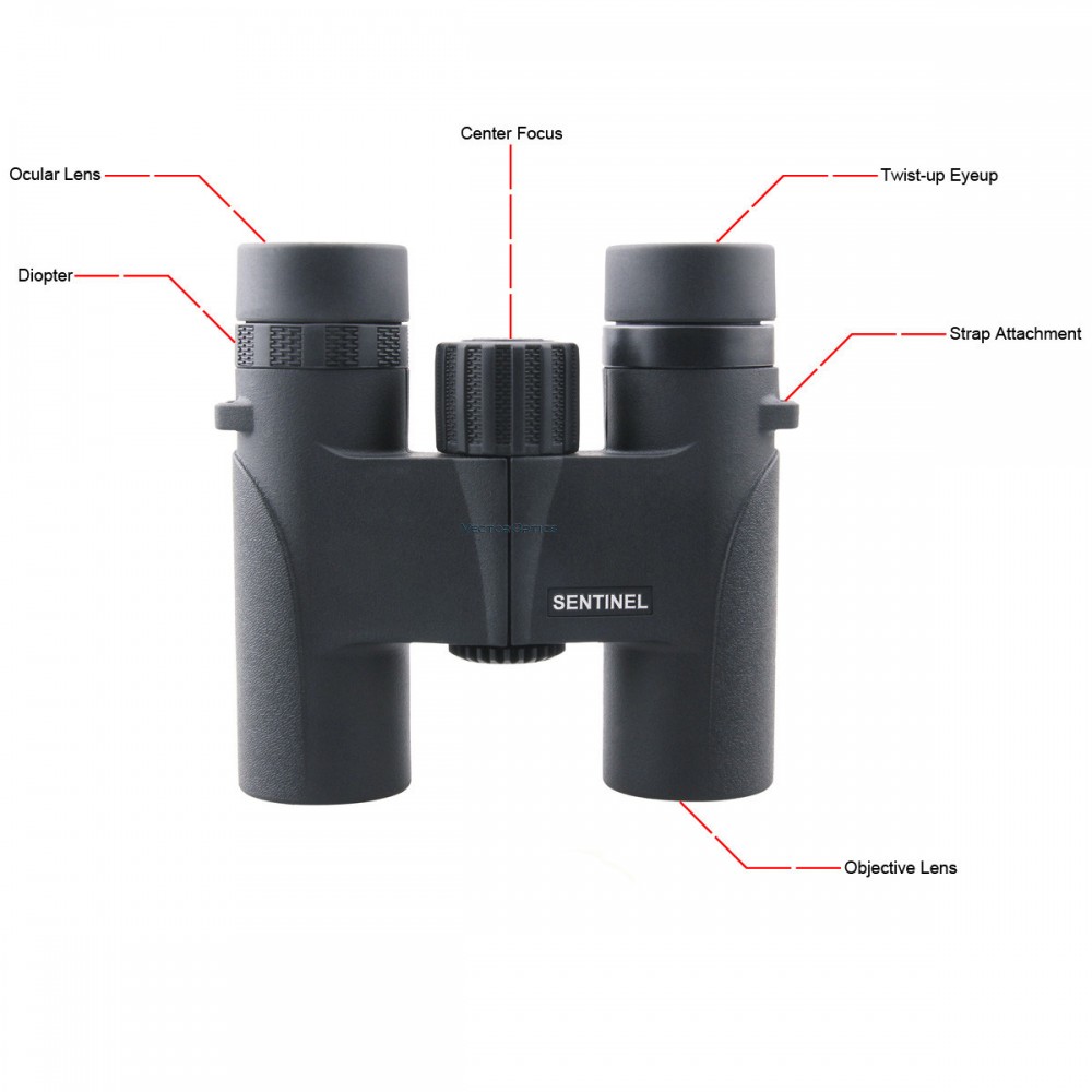 Vector Optics Sentinel 8x25 Waterproof Binoculars - Compact Design with Enhanced Clarity - Ideal for Outdoor Adventures