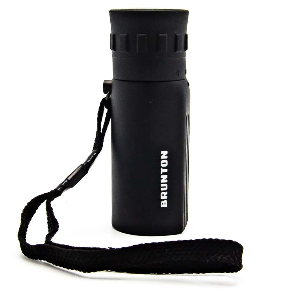 Brunton Lite Tech 8x22 Monocular with Carry Strap Black Brunton Lite Tech 8x22 monocular featuring wrist strap and compact design for outdoor use