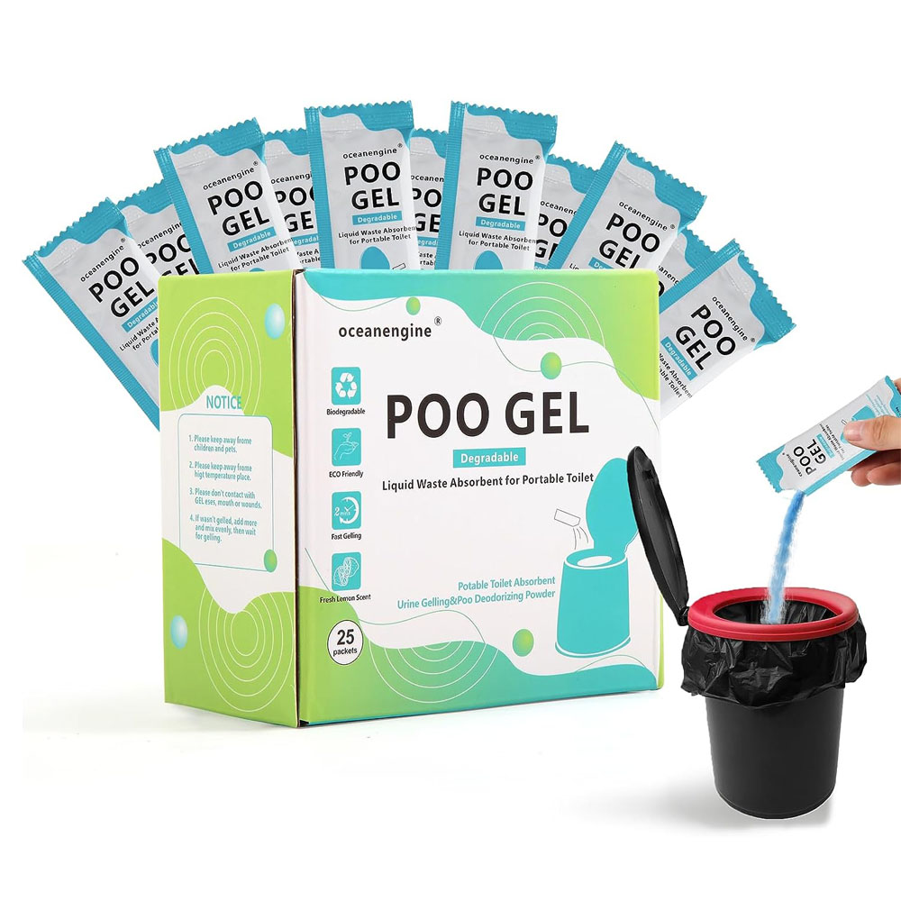 oceanengine Poo Powder - Biodegradable Portable Toilet Gel - Outdoor Camping Essentials