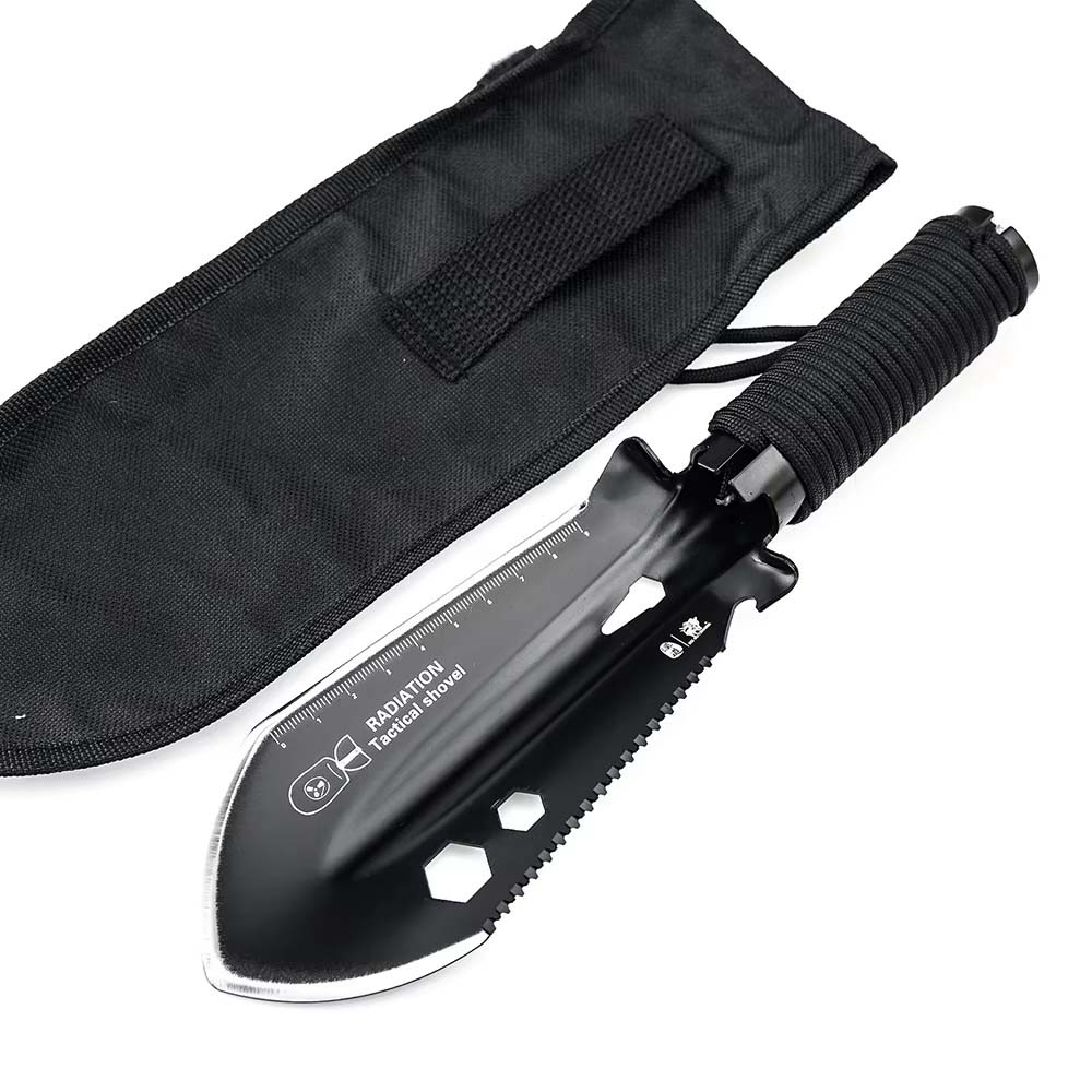 SOG Mini Tactical Shovel with Carrying Pouch Compact SOG multifunctional camping shovel with tactical design and carrying pouch