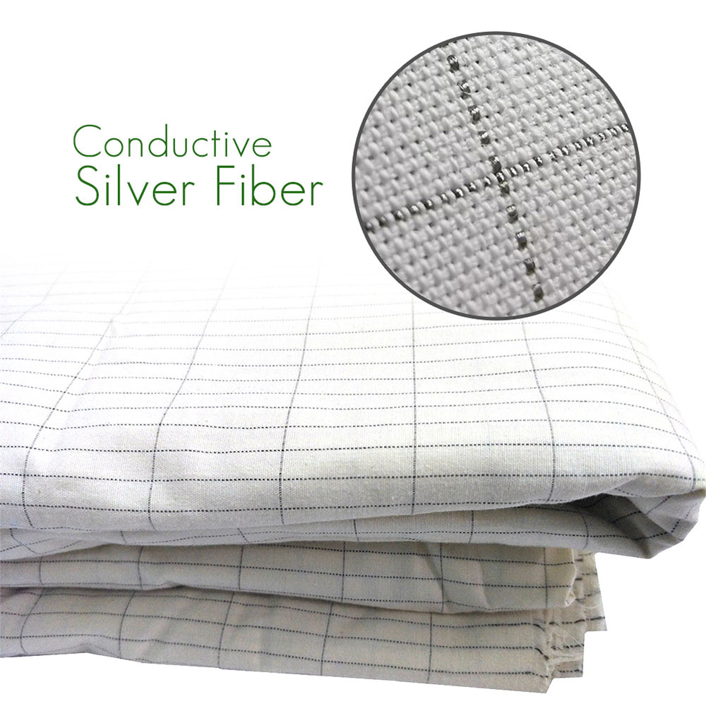 Earthing Bed Sheet 90x280 - Organic Cotton and Silver Fiber Grounding Bed Sheet