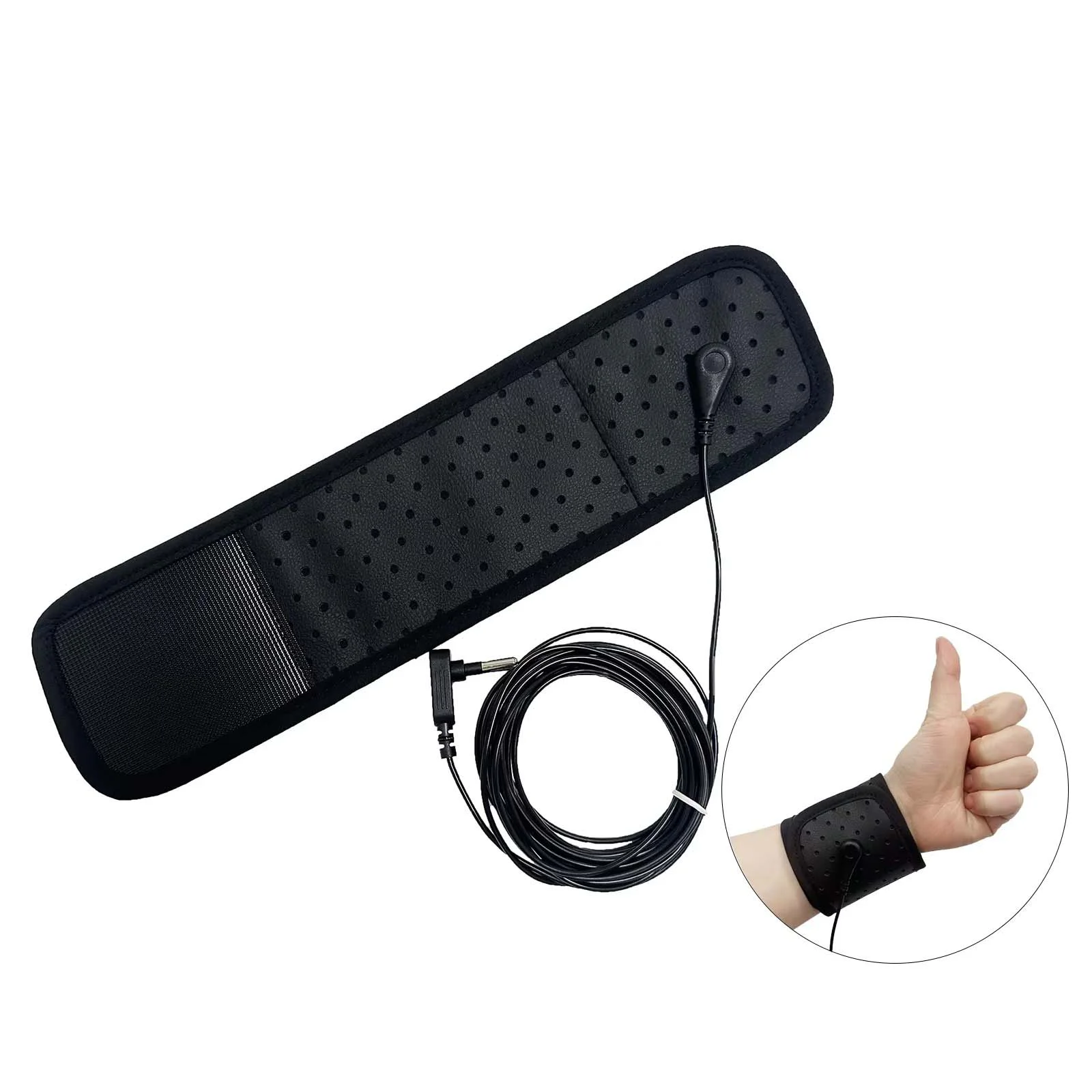 premium earthing grounding wristband with adjustable strap and long grounding cord anti static bracelet for home and office use
