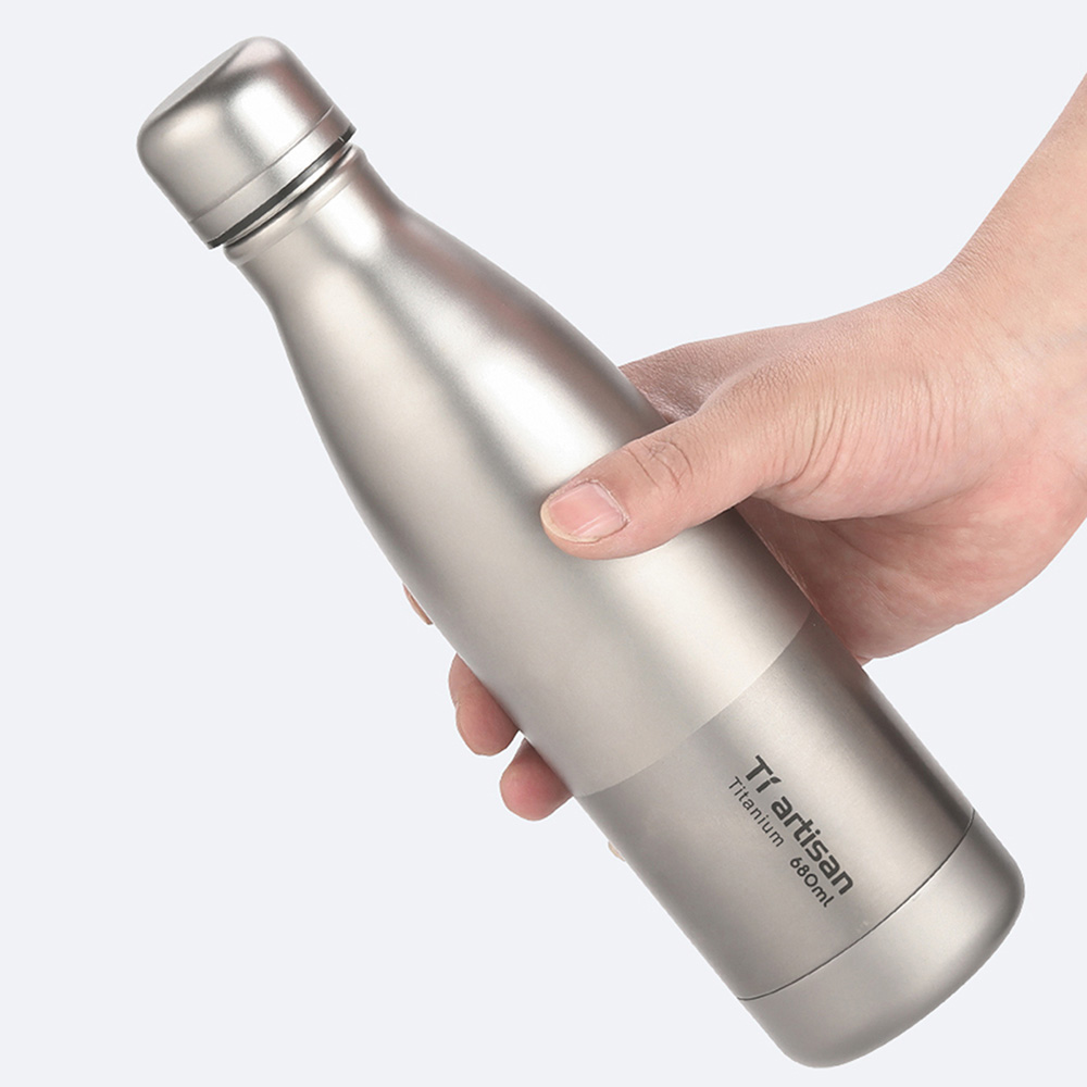 Durable and Lightweight Titanium Water Bottle by Tiartisan