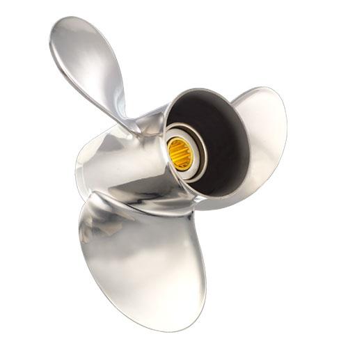 solas saturn stainless steel propeller 1121-093-07 3 blade 7 inch pitch for mercury 6 to 15hp outboard engines