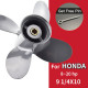 Outboard Propeller for Honda & Yamaha 8-20HP Engines - 9 1/4 x 10, 4-Blade Aluminum with 8 Spline