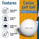 Box of 50 Caiton white 2-layer golf balls designed for practice and recreational golf.