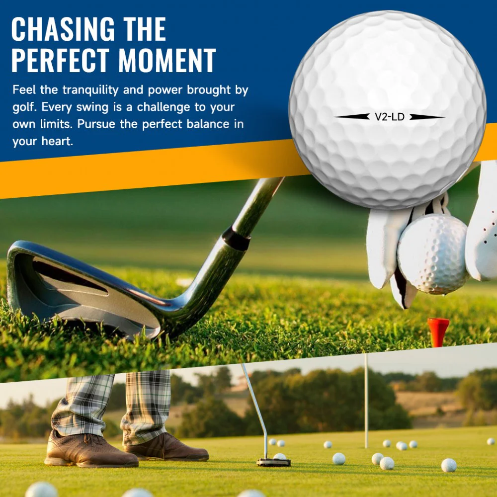 Box of 50 Caiton white 2-layer golf balls designed for practice and recreational golf.