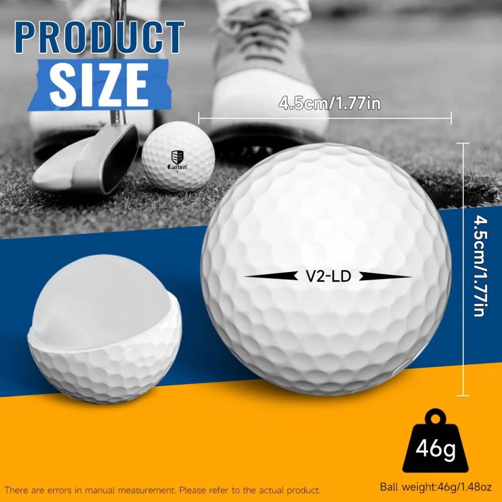 Box of 50 Caiton white 2-layer golf balls designed for practice and recreational golf.