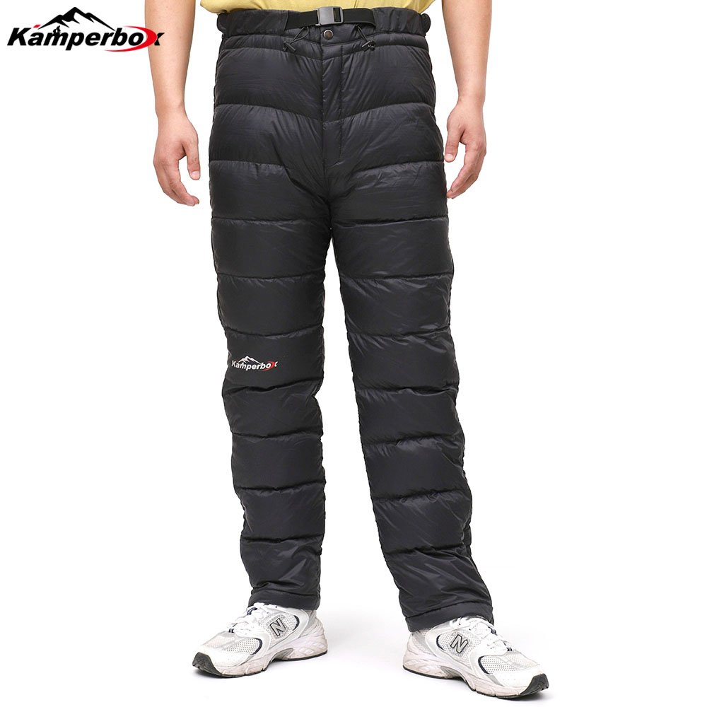 Kamperbox Men's Winter Down Hiking Pants with 800 Fill Power Duck Down