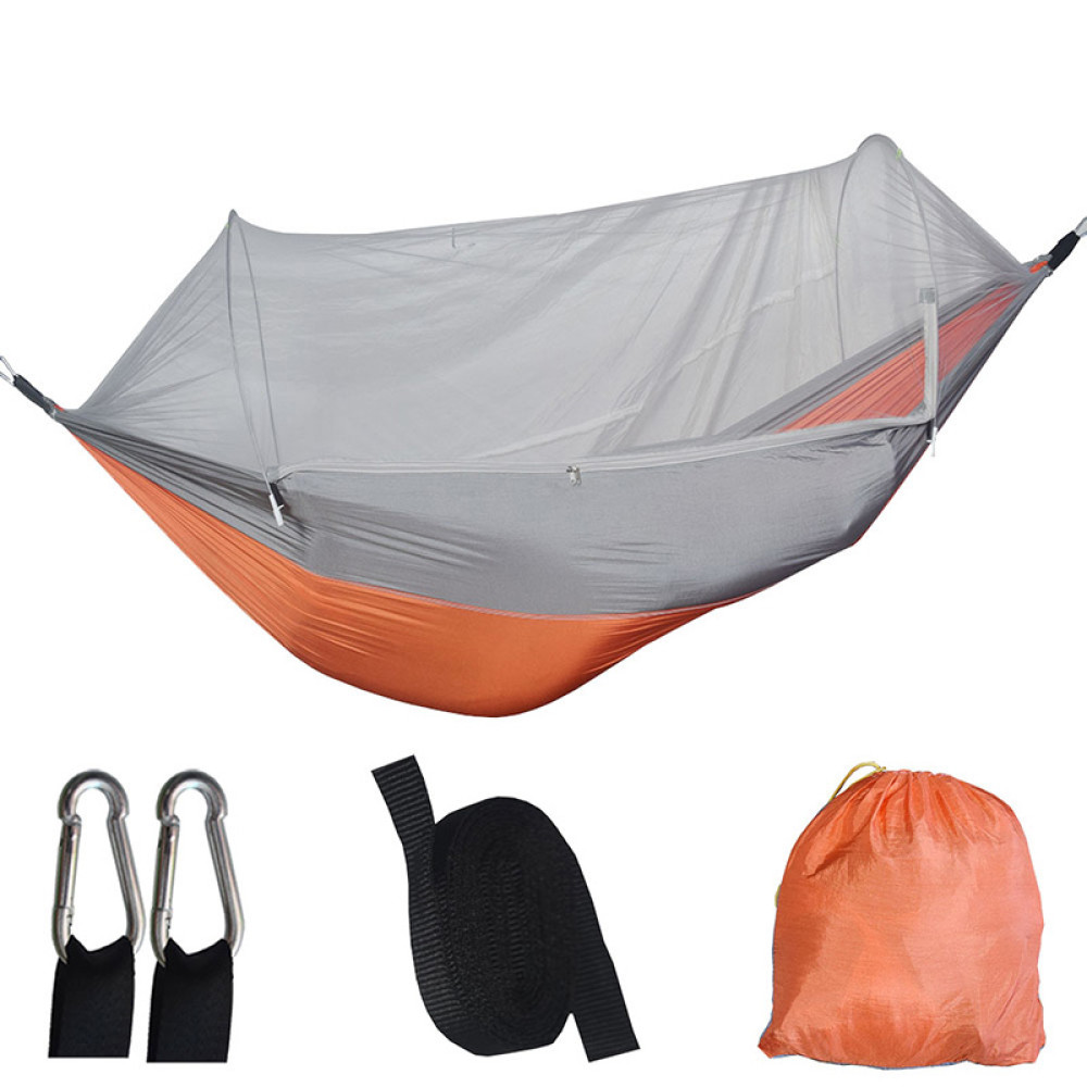 Mosquito Net Hammock with High Strength Parachute Fabric and Mosquito Net