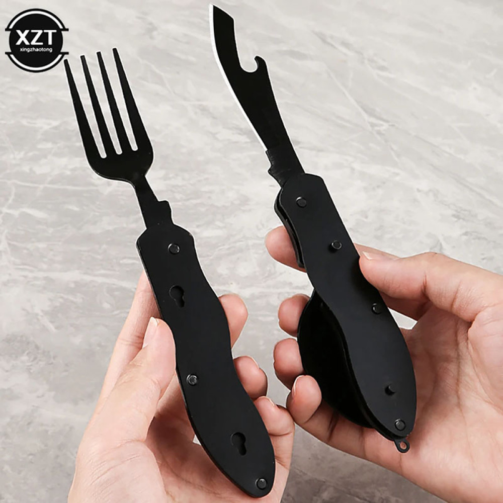 Foldable Cutlery Set for Camping | 3-in-1 Spoon Fork Knife Set