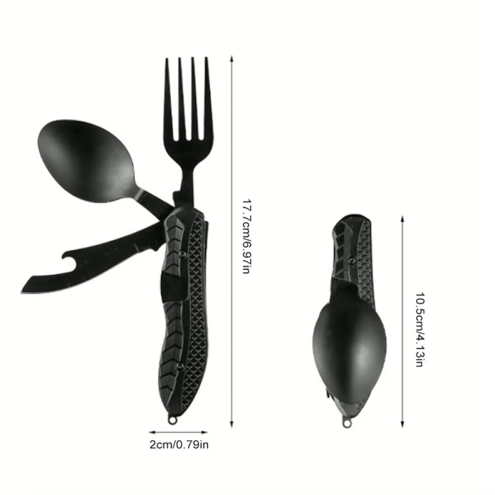 Foldable Cutlery Set for Camping | 3-in-1 Spoon Fork Knife Set