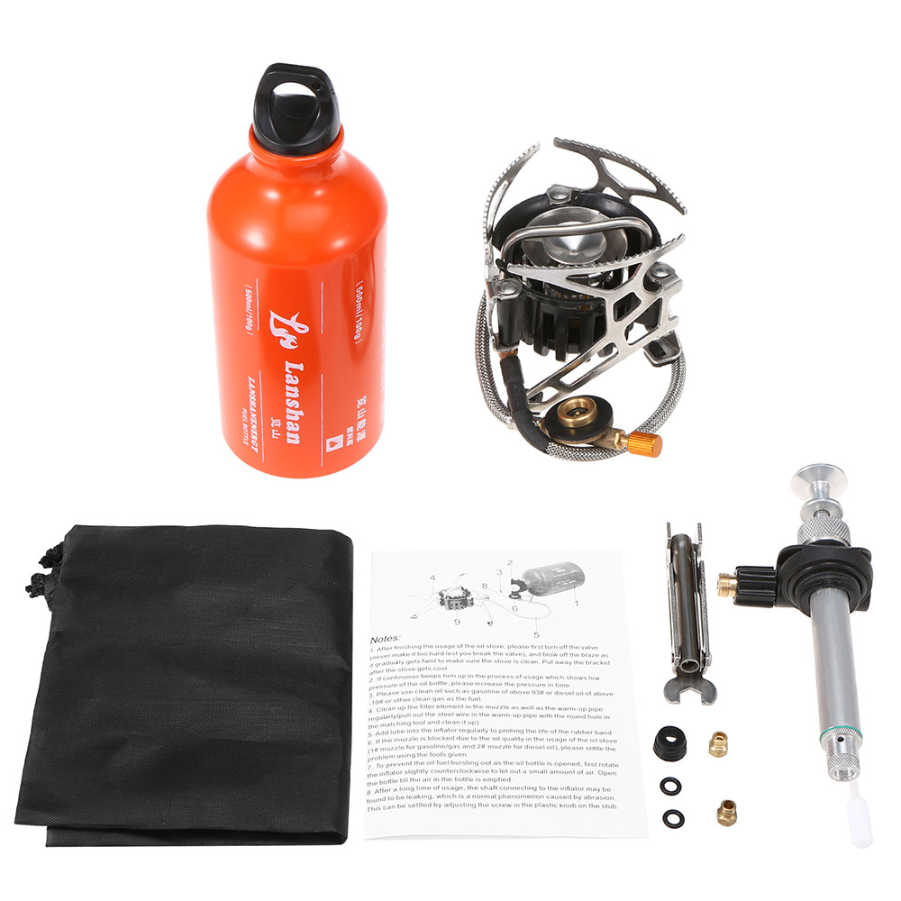 Lixada Liquid Fuel Backpacking Stove with Windshield