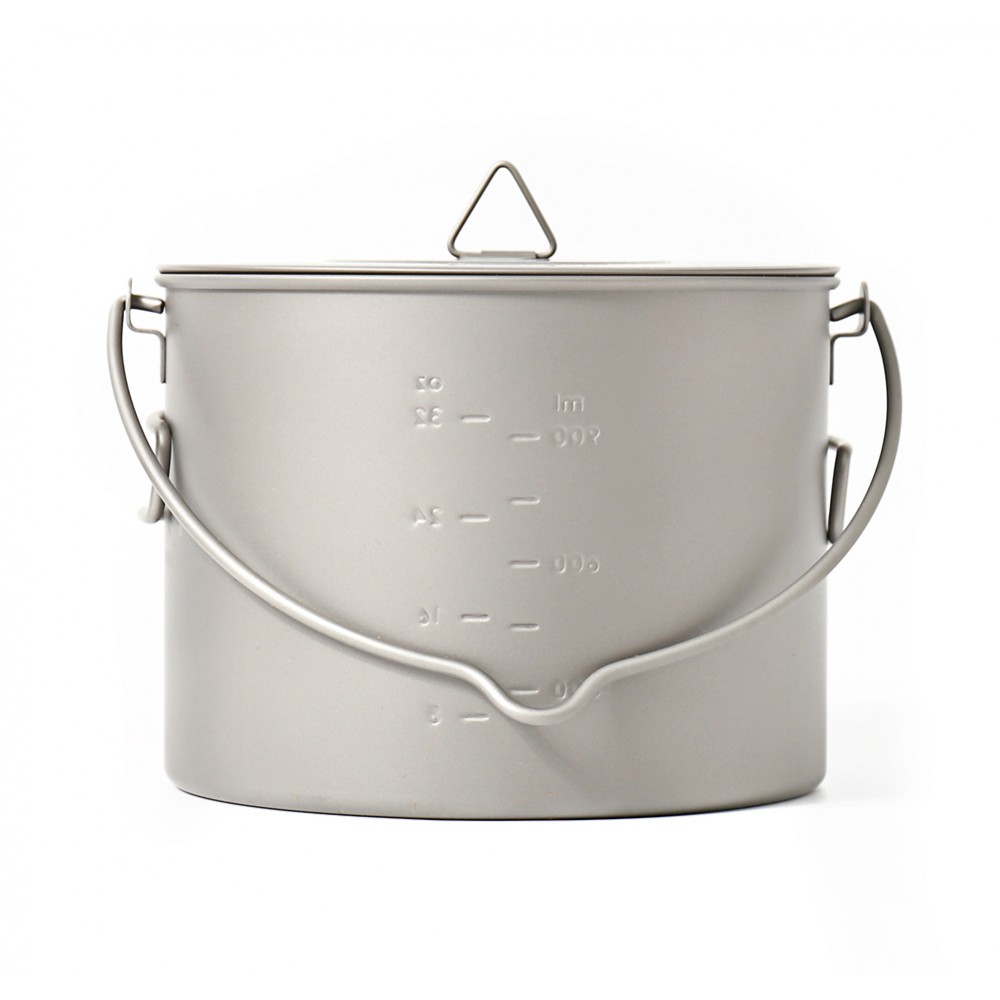Lightweight and Durable Titanium Pot for Outdoor Cooking