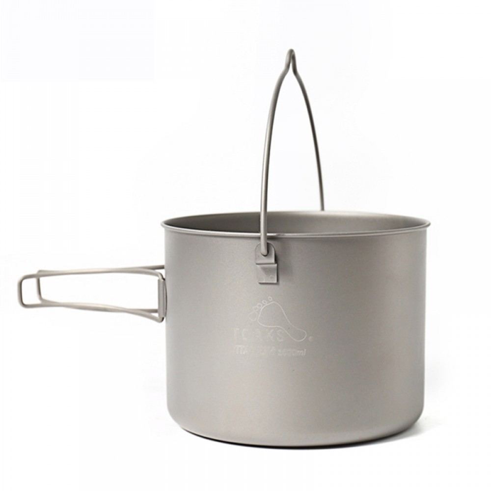 TOAKS Titanium 1600ml Pot with Bail Handle for Hiking