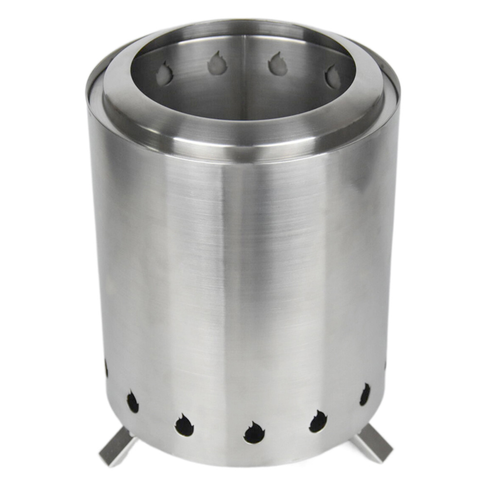 Stainless Steel Wood Stove Smokeless Fire Pit for Outdoor Cooking