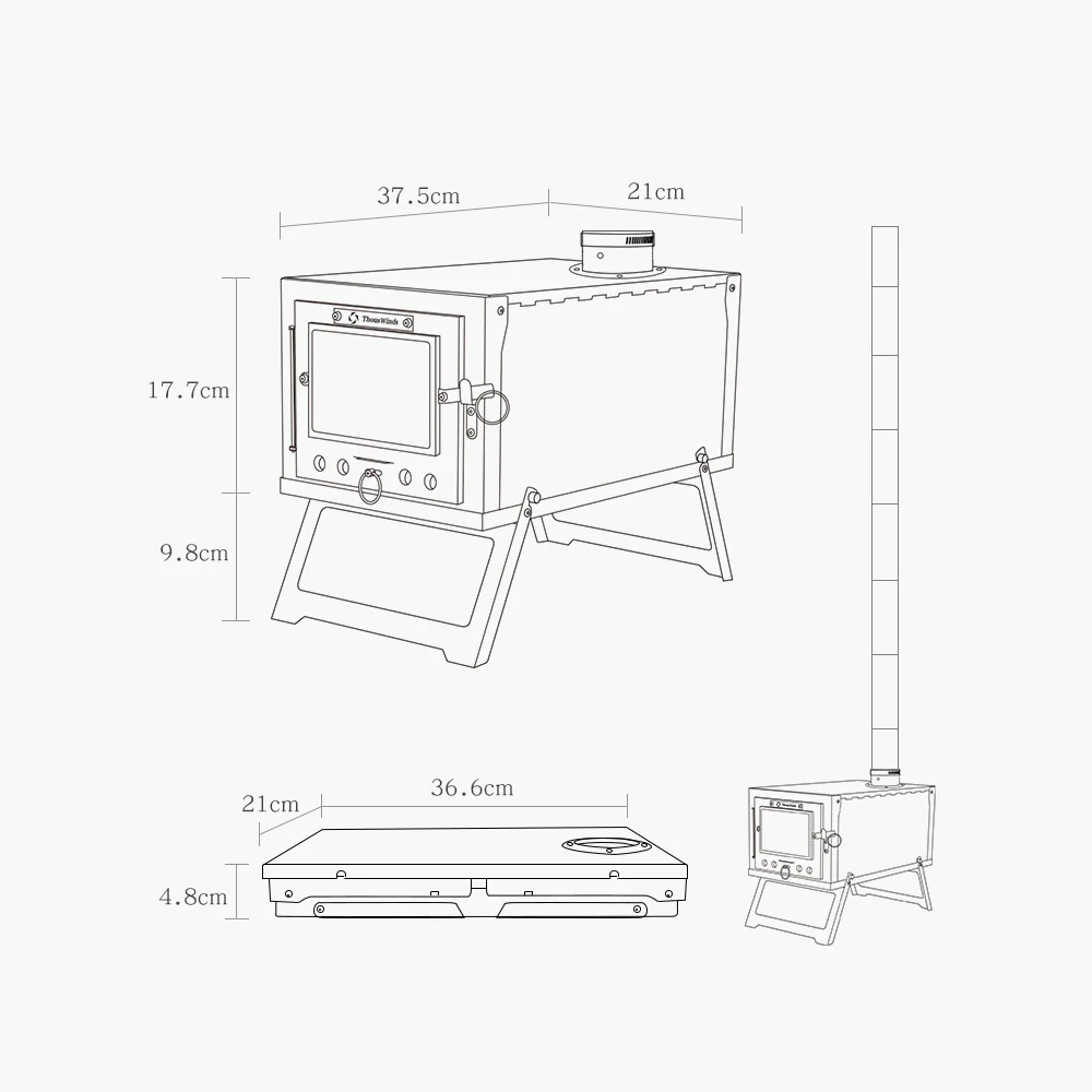 Thous Winds Ultralight Titanium Tent Wood Burning Stove Thous Winds Ultralight Titanium Tent Wood Burning Stove