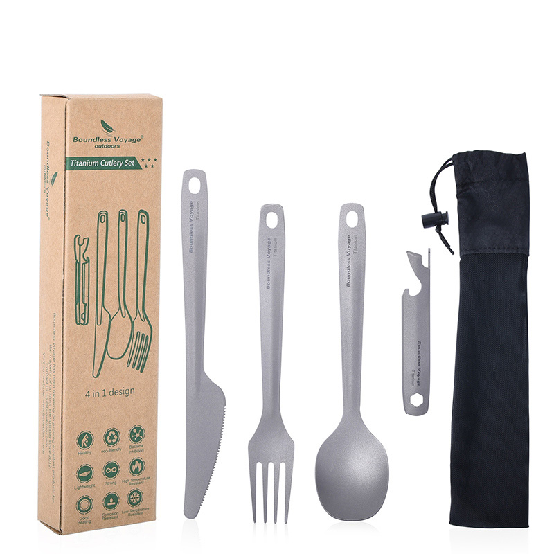 Boundless Voyage Titanium Cutlery Set 4-Pieces 