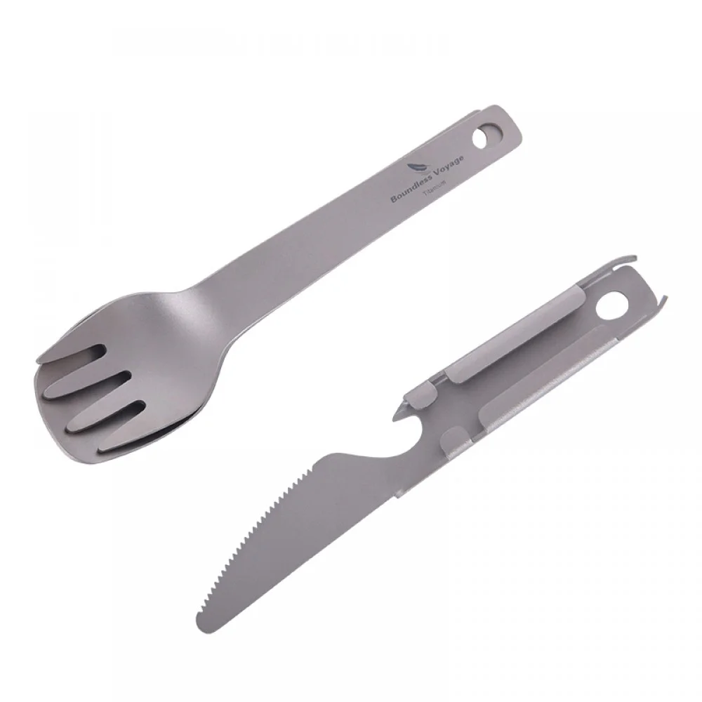 Boundless Voyage Titanium Cutlery Set 3-Pieces Boundless Voyage Titanium Cutlery Set 3-Pieces