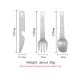 Boundless Voyage Titanium Cutlery Set 3-Pieces Boundless Voyage Titanium Cutlery Set 3-Pieces