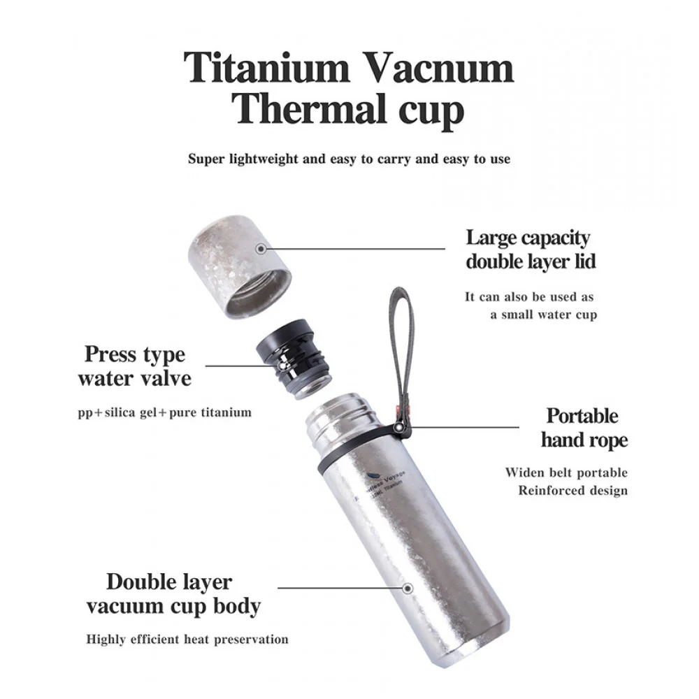 Boundless Voyage Titanium Vacuum Thermos - 510ml Boundless Voyage Titanium Vacuum Thermos - 510ml