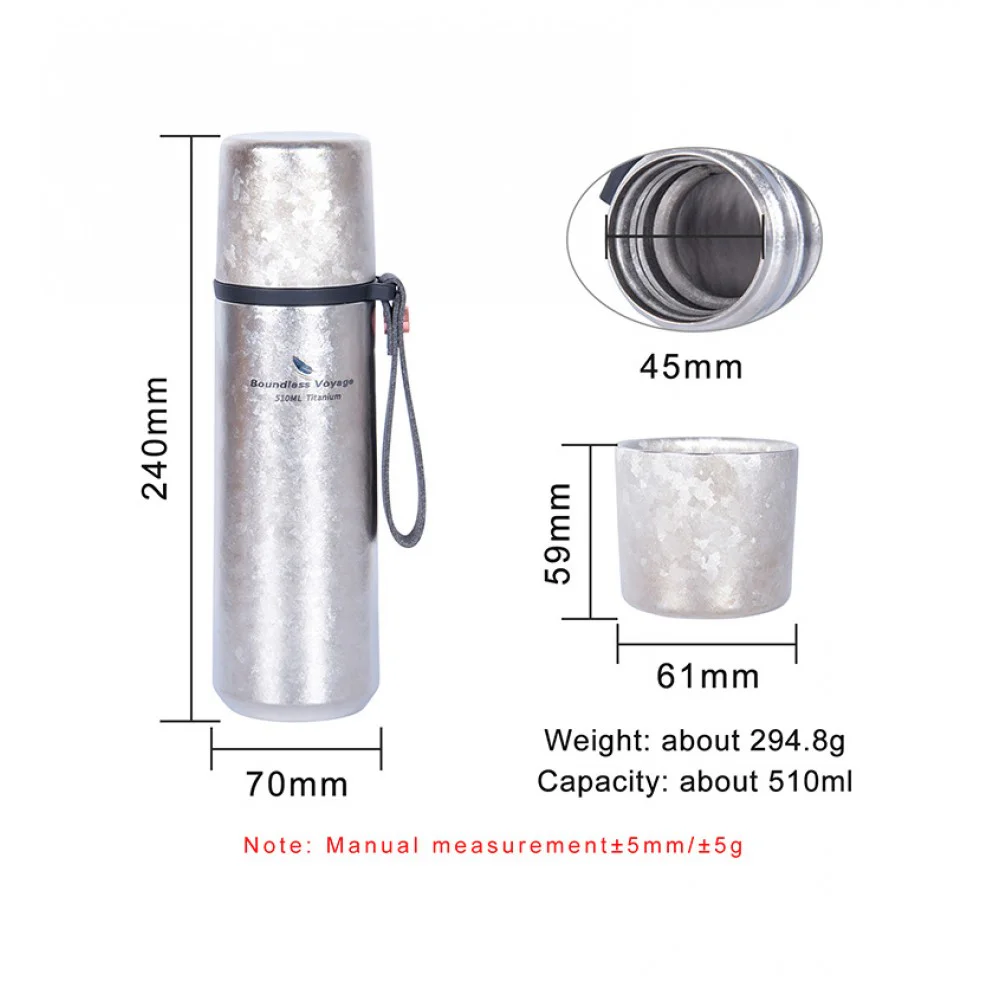 Boundless Voyage Titanium Vacuum Thermos - 510ml Boundless Voyage Titanium Vacuum Thermos - 510ml